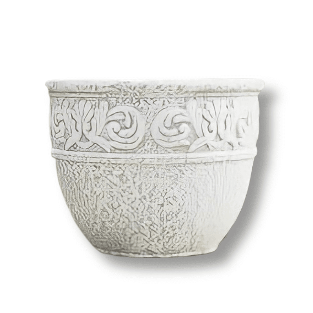 Potstory Scroll Pot White