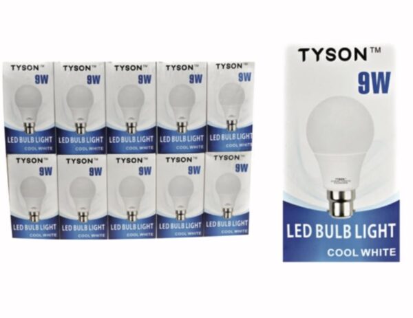 Tyson Globe Led 9W B22 Pin 10's