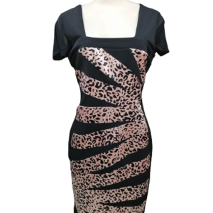 Body Con Dress Satin animal print