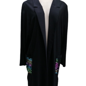 Long Lightweight Jacket Sequin Pockets