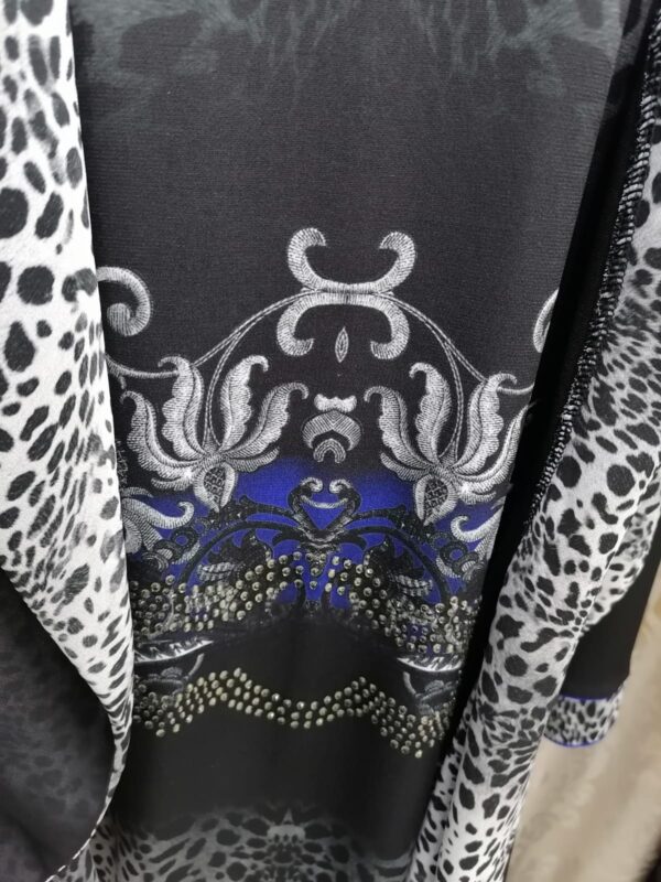 2Pc Dress with Coat Animal Print With Stones - Image 2