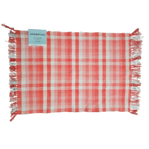 Red Checked Floor Mat