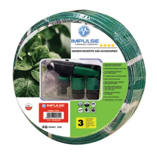 Garden Hosepipe 12mm x 20m + Fitting