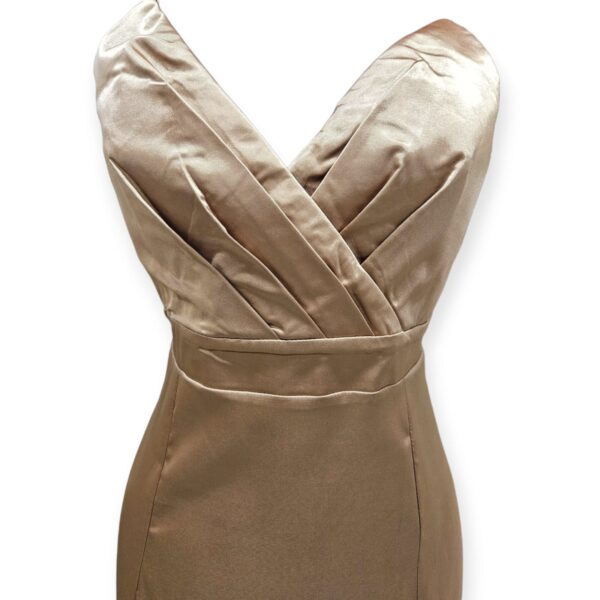 Gold Satin Dress - Image 3