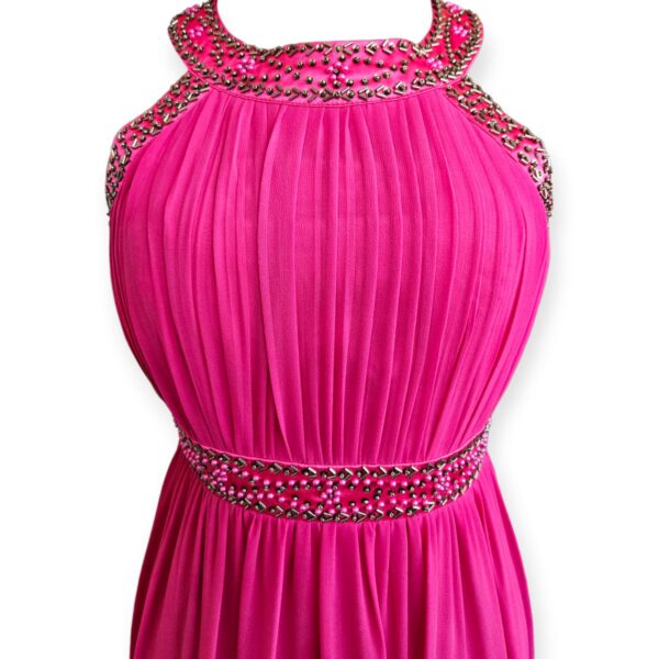 Shocking Pink Dress with Stone Detail - Image 4