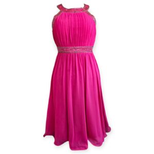 Shocking Pink Dress with Stone Detail