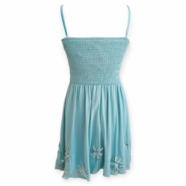 Mint Flower Chiffon Dress - Image 2