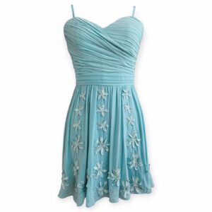 Mint Flower Chiffon Dress