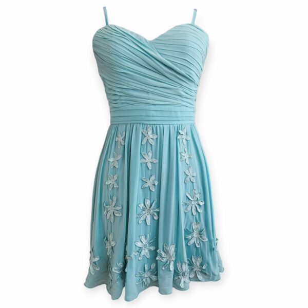 Mint Flower Chiffon Dress