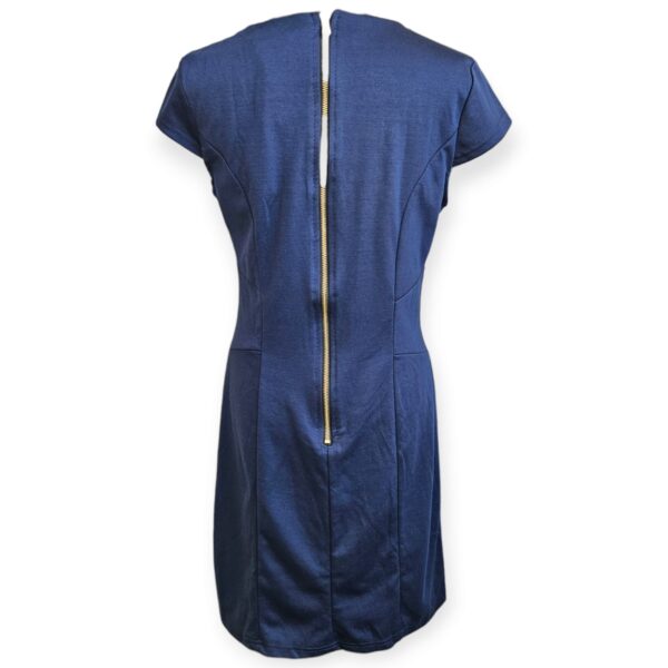 Navy Blue Dress with Gold Plated Waistline - Image 3