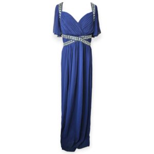 Navy Stud Chiffon Dress