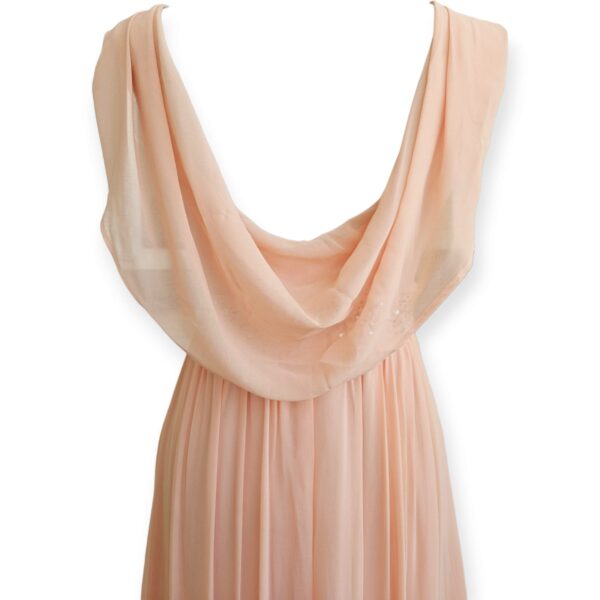 Peach Chiffon Evening Gown with Sequins - Image 5