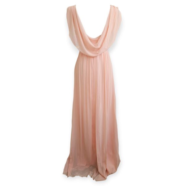Peach Chiffon Evening Gown with Sequins - Image 2