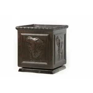 Potstory - Square Pot with Elephant Motive - Brown