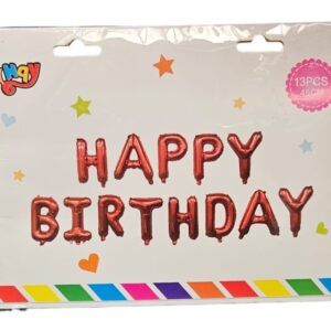 Happy Birthday Letters Foil Balloon - Red