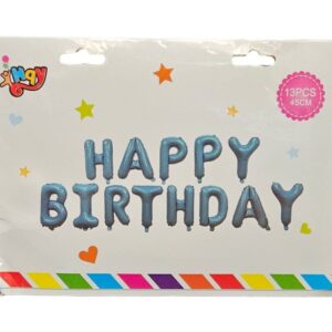 Happy Birthday Letters Foil Balloon - Blue