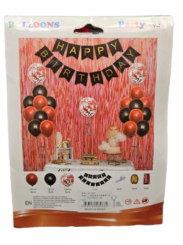 Happy Birthday Party Balloon Decor Set
