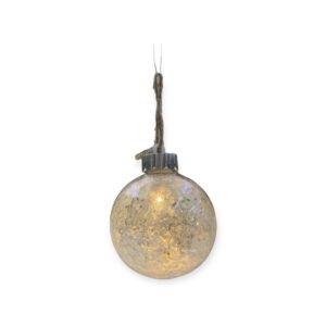 Hanging Glitter Light Globe - Clear