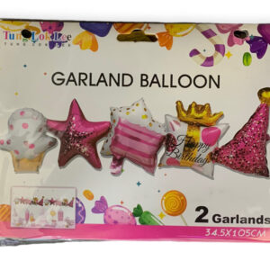 Pink Star Garland Balloon