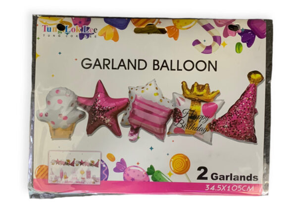 Pink Star Garland Balloon