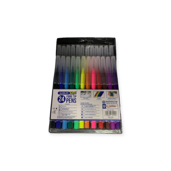24pc Marlin Fiber Tip Pens
