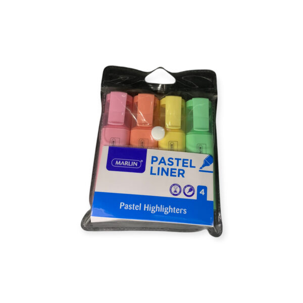 4pc Marlin Pastel Highlighters