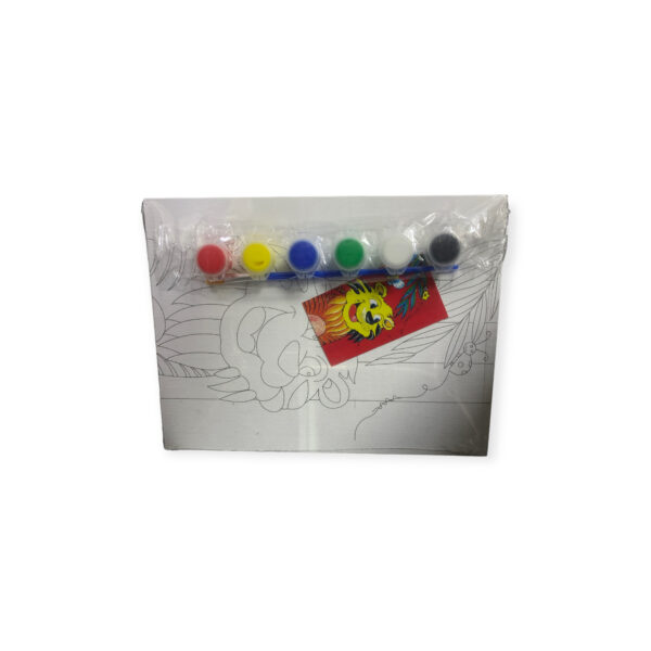 Paint Canvas lion + Mini paint Set