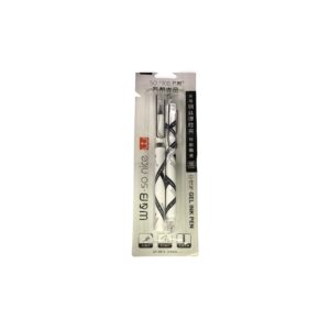 2 pc gel pen set - 0.5mm white and black - GP-3813
