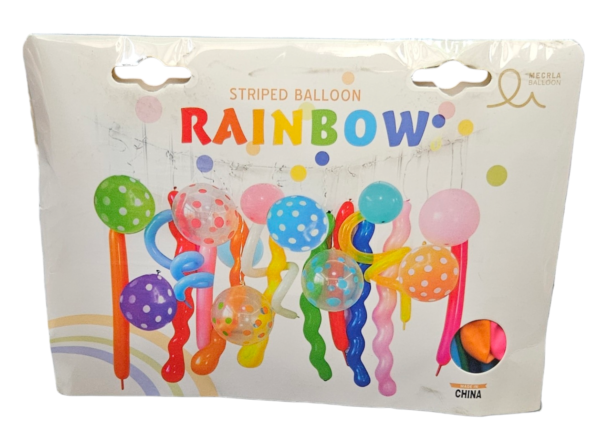 Rainbow Striped Balloon