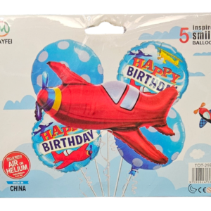 Airplane Happy Birthday Foil Balloon - Helium/Air