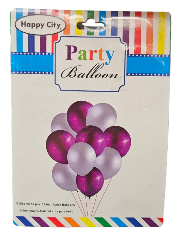 10pc Latex helium Party Balloons - Image 4