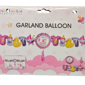 Pink Baby Girl Garland Balloon