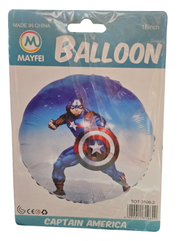 Captain America Round Foil Balloon
