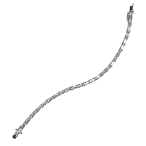 X07 CZ Baguette Tennis Bracelet