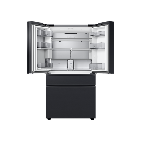 Samsung Bespoke 630L Net French Door Refrigerator - Matt Black  Stainless Steel - RF29BB8600MT - Image 2