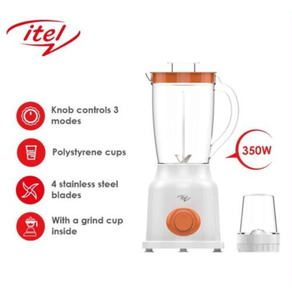 Itel 2 In 1 Blender With Grinder – 1.5L - Image 2