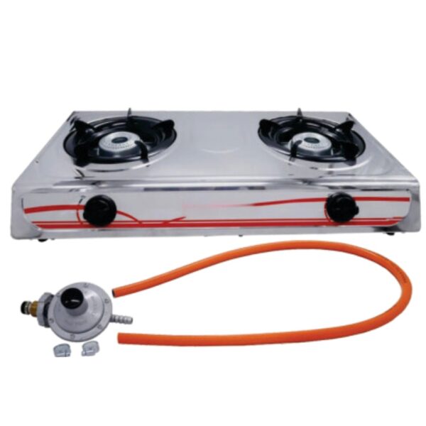 Aruif 2 Plate Gas Stove with Gas Hose & Regulator Kit