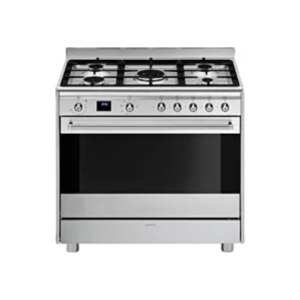Smeg 90cm Stainless Steel Cooker With Gas Hob