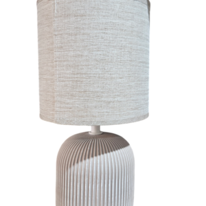 Table Lamp with Textured Base - Brown