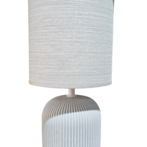 Table Lamp with Textured Base - Grey