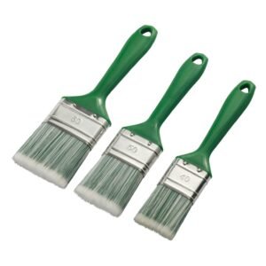 Paint Brush Green Plastic Handle DIY 4" - 100MM