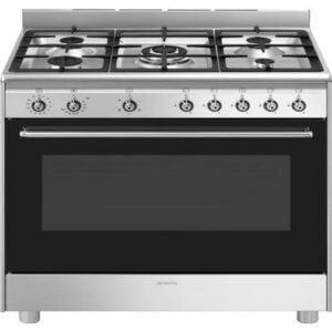 Smeg 90cm Cooker with Gas Hob - Premium Stainless Steel