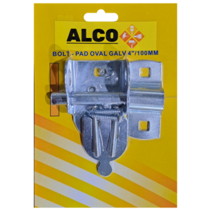 Padbolt 100mm Oval Carded Galv +sc