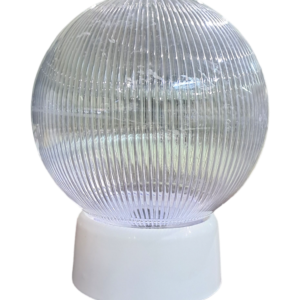 Light Bulkhead Clear Round Ribbed +fitng - F02897