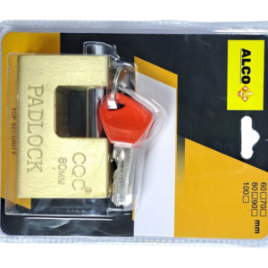 Padlock Insurance 80mm Brass H337 - F03650