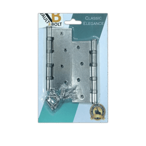 Hinge Iron Chrome P 3.7"h Duty Carded