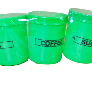 Tea Coffee Sugar Cannister Bg/ot - F02029