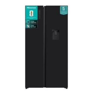 Hisense 347L Combi Fridge Water Dispenser Black Glass - HH-HIR-85495