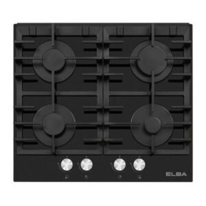 Elba 60cm Black 4 Burner Gas On Glass Hob - HH-ELB-60cmBlack4Burner