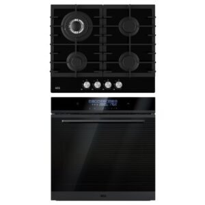 AEG 60CM Gas On Glass Built-In Hob Timer - AEGI4GOSB-IT1 - HH-AEG-AEGI4GOSB-IT1